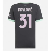 Stroje piłkarskie AC Milan Strahinja Pavlovic #31 Koszulka Trzeciej dla damskie 2024-25 Krótki Rękaw